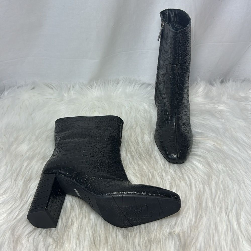 Aquatalia Posey Croc Embossed Weatherproof Boots Sz 8 — image 2 of 7